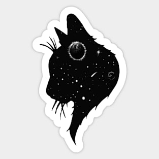 space cat shirt design Sticker